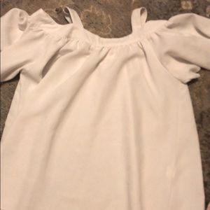 white cold shoulder shirt